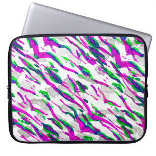 Housse Pour Ordinateur Portable Aquarelle Camouflage Design. Carrelage Safari Abst