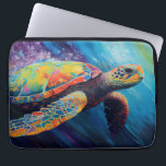 Housse Pour Ordinateur Portable Aquarelle Carnet de tortue marine iPad Air Cover<br><div class="desc">Aquarelle tortue de mer nageant à travers l'océan,  oeuvre originale de Nicole.</div>