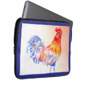 Housse Pour Ordinateur Portable Aquarelle de coq poulet Bird Papa (Devant droit)