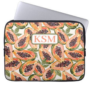 Housse Pour Ordinateur Portable Aquarelle de fruits de papaye