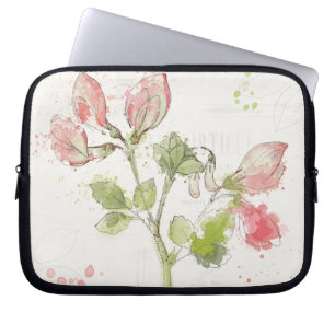 Housse Pour Ordinateur Portable Aquarelle de pois doux