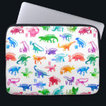 Housse Pour Ordinateur Portable Aquarelle Dinosaure Alphabet Dino coloré enfants<br><div class="desc">Aquarelle Dinosaure Alphabet coloré Dino Motif pour enfants. Dinosaure pour chaque lettre de l'alphabet dans une silhouette aquarelle colorée.</div>