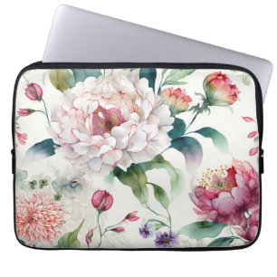 Housse Pour Ordinateur Portable Aquarelle élégante délicate motif asiatique floral