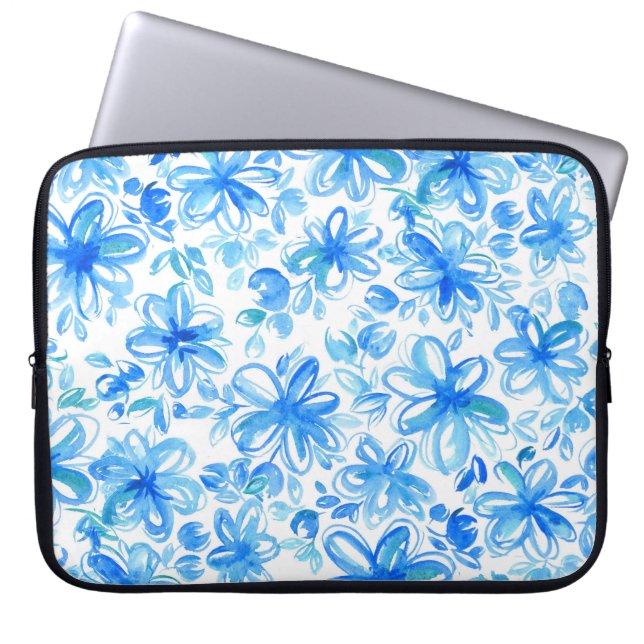 Housse Pour Ordinateur Portable Aquarelle Floral Chintz Motif mignon (Devant)