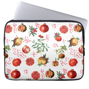 Housse Pour Ordinateur Portable Aquarelle grenade Motif de fruits méditerranéen