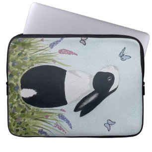 Housse Pour Ordinateur Portable Aquarelle Lapin Néerlandais Lapin Rabbit