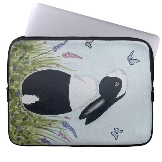 Housse Pour Ordinateur Portable Aquarelle Lapin Néerlandais Lapin Rabbit (Devant)