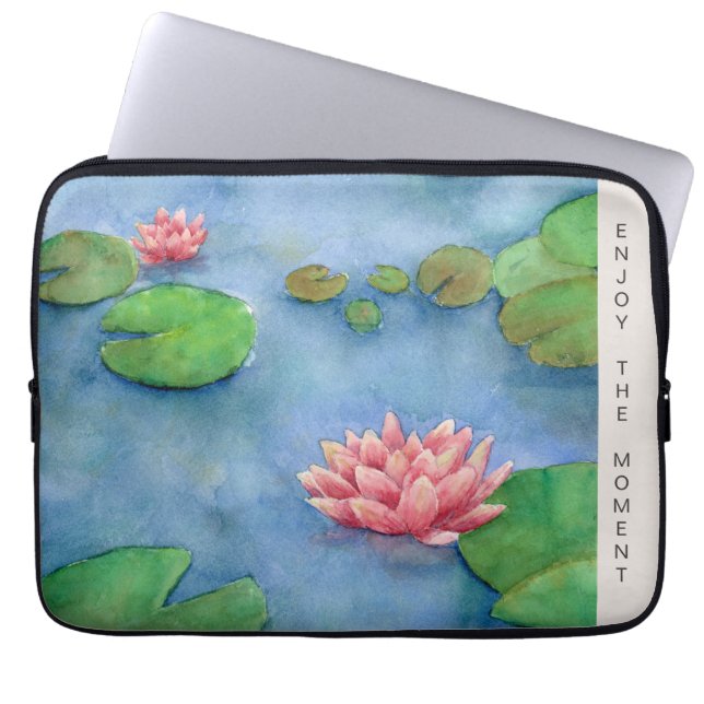 Housse Pour Ordinateur Portable Aquarelle Lotus Flower (Devant)