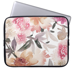 Housse Pour Ordinateur Portable Aquarelle motif floral fond, fleur, art, flacon