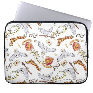 Housse Pour Ordinateur Portable Aquarelle Motif Hedwig GRYFFINDOR™