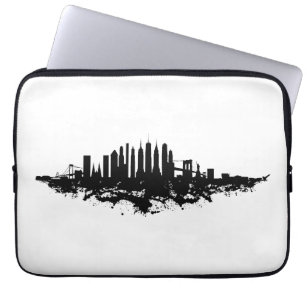 Housse Pour Ordinateur Portable Aquarelle New York Skyline noir et blanc