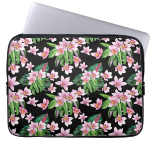 Housse Pour Ordinateur Portable Aquarelle Orchidées Design 27