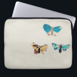 Housse Pour Ordinateur Portable Aquarelle papillons bleus vintages. Odilon Redon<br><div class="desc">Aquarelle papillons bleus vintages par Odilon Redon.</div>