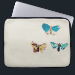 Housse Pour Ordinateur Portable Aquarelle papillons bleus vintages. Odilon Redon<br><div class="desc">Aquarelle papillons bleus vintages par Odilon Redon.</div>