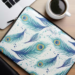 Housse Pour Ordinateur Portable Aquarelle Peacock Feathers Motif<br><div class="desc">Aquarelle Peacock Plumes design Motif.</div>