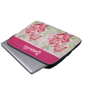 Housse Pour Ordinateur Portable Aquarelle rose Rose personnalisable (Devant bas)