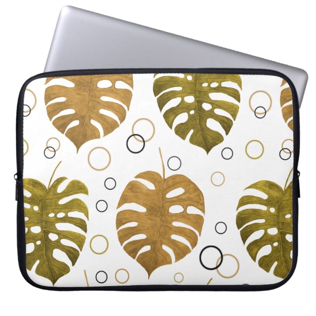 Housse Pour Ordinateur Portable Aquarelle transparente motif avec exotique tropica (Devant)