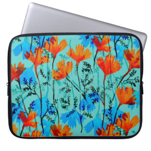 Housse Pour Ordinateur Portable Aquarelle transparente motif avec main dessinée si