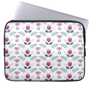 Housse Pour Ordinateur Portable Aquarelle Tulipe rose