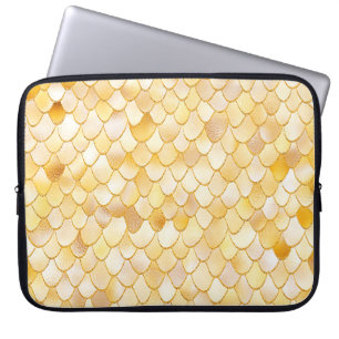 Housse Pour Ordinateur Portable Aquarelle Wonky Gold Parties scintillant métal sir