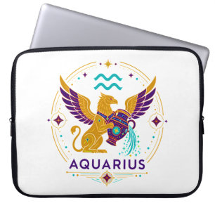Housse Pour Ordinateur Portable Aquarius Gold Griffin Mystical Urn Art