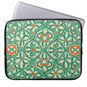 Housse Pour Ordinateur Portable arabesque verte