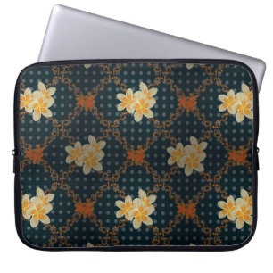 Housse Pour Ordinateur Portable Arabesque. Vintage floral en crépis abstrait sans
