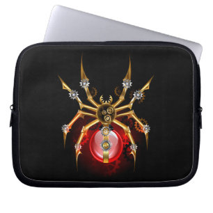 Housse Pour Ordinateur Portable Araignée en vapeur noire