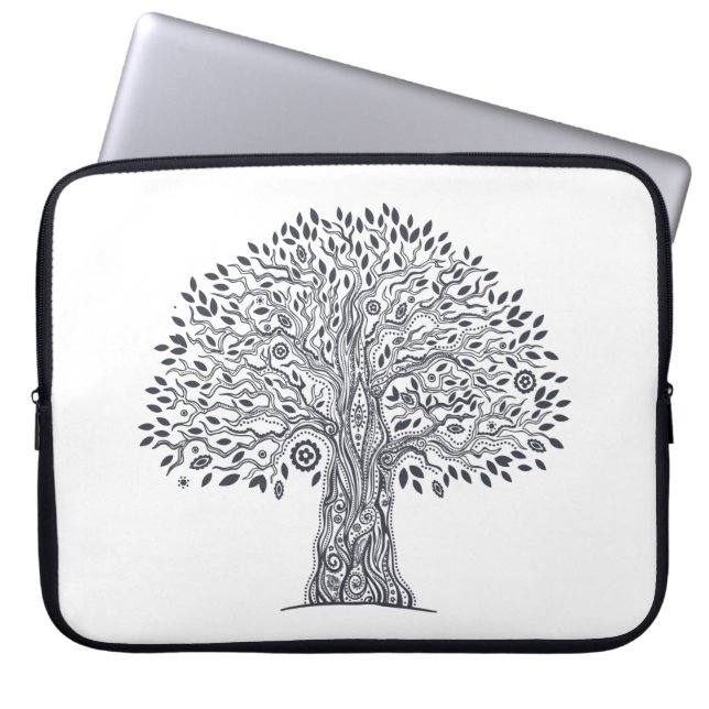 Housse Pour Ordinateur Portable Arbre de griffonnage de la vie (Devant)