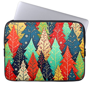 Housse Pour Ordinateur Portable Arbre de Noël vibrant à motif d'art