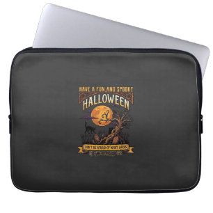 Housse Pour Ordinateur Portable Arbre effrayant Halloween pleine lune chat noir ci