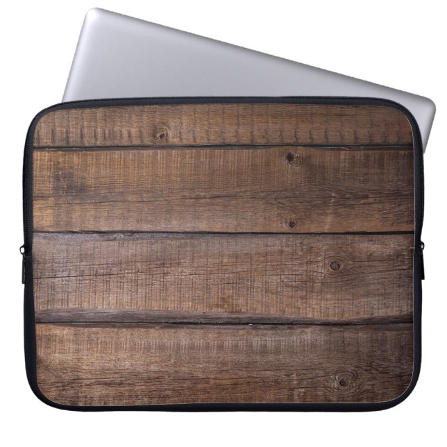 Housse Pour Ordinateur Portable Arbre planches arrière - plan rustique (Devant)