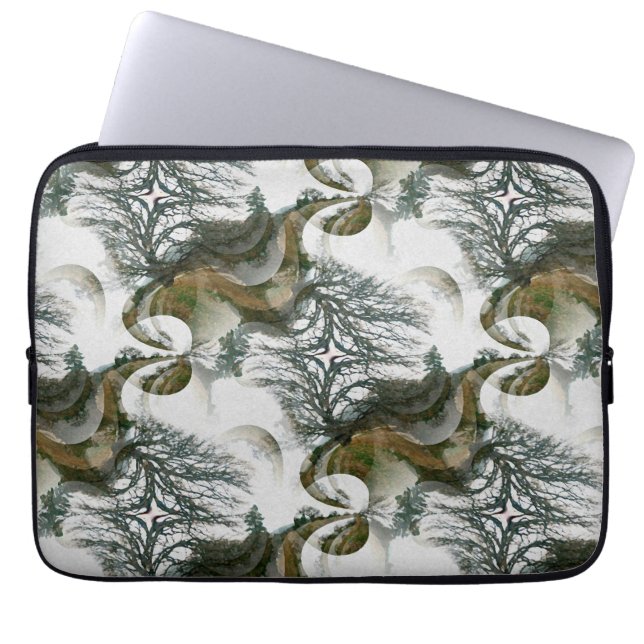 Housse Pour Ordinateur Portable Arbres en hiver....... (Devant)