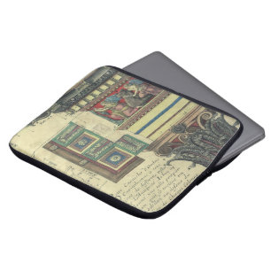Housse Pour Ordinateur Portable Architecture Ancienne, Colonne avec Moulure de Cor