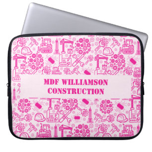 Housse Pour Ordinateur Portable architecture moderne rose girly Plan directeur