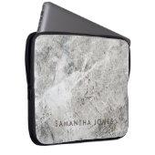 Housse Pour Ordinateur Portable Architecture Texture marbre blanc granit de pierre (Devant droit)