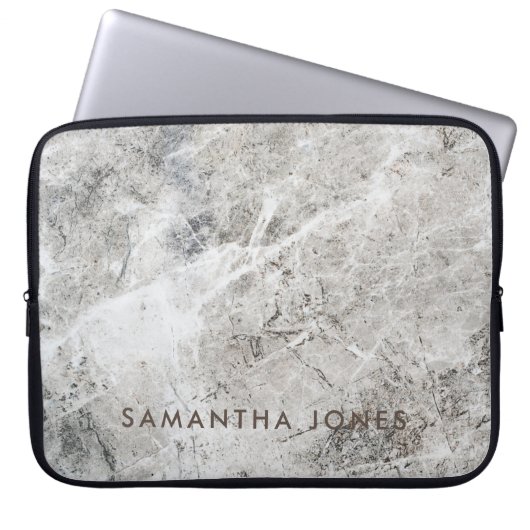 Housse Pour Ordinateur Portable Architecture Texture marbre blanc granit de pierre (Devant)