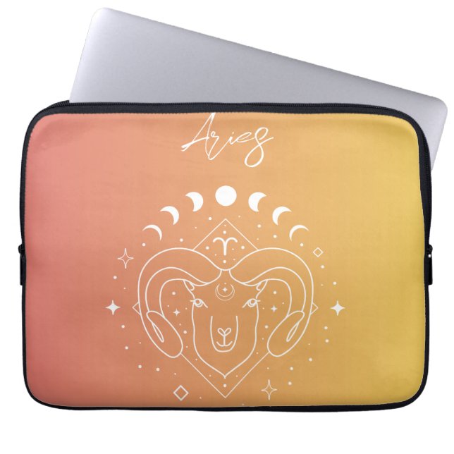Housse Pour Ordinateur Portable Aries zodiaque horoscope étoile signe dégradé (Devant)