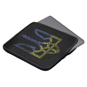 Housse Pour Ordinateur Portable Armoiries de l'Ukraine trident motif de la spirale