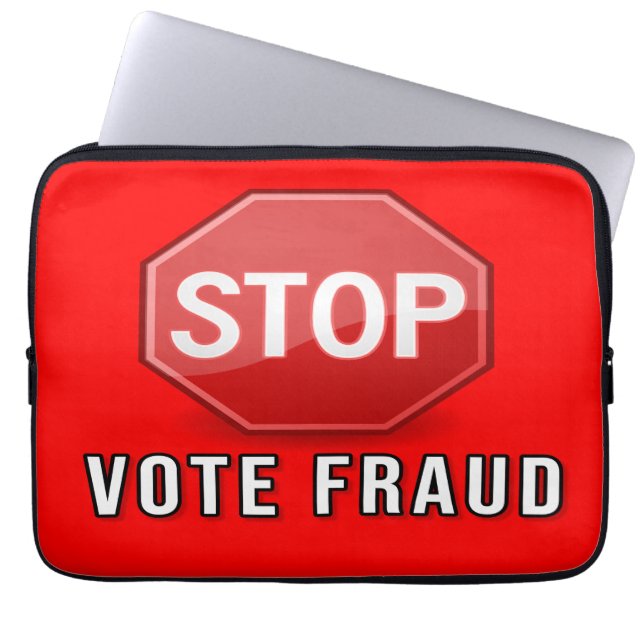 Housse Pour Ordinateur Portable Arrêter la fraude électorale (Devant)