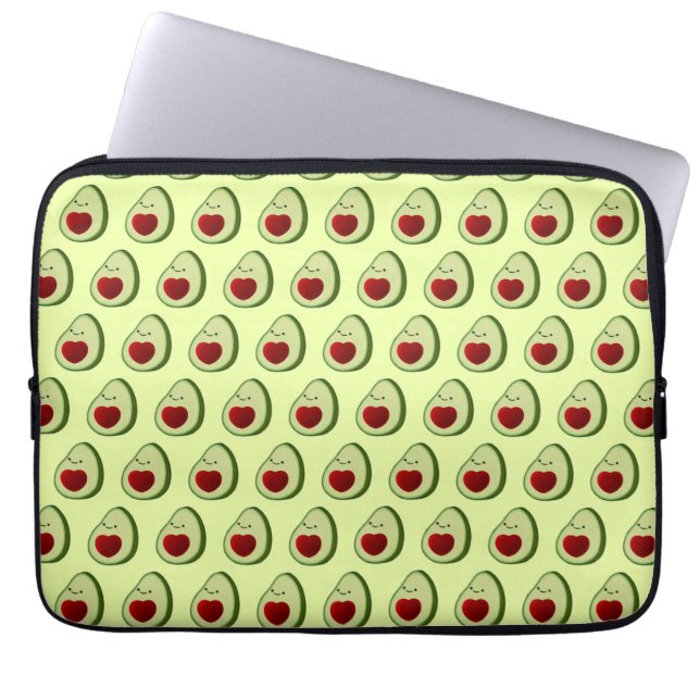 Housse Pour Ordinateur Portable Arrière - plan Avocado mignon (Devant)