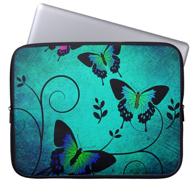 Housse Pour Ordinateur Portable Arrière - plan de papillons de texture (Devant)