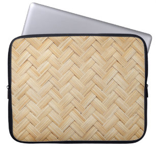 Housse Pour Ordinateur Portable Arrière - plan de texture Abstraite en bambou tiss