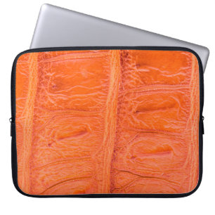 Housse Pour Ordinateur Portable Arrière - plan de texture de peau du ventre crocod