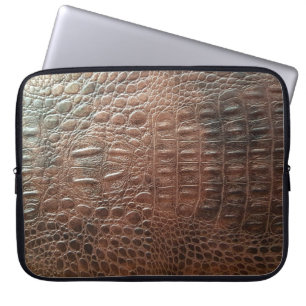 Housse Pour Ordinateur Portable Arrière-plan en cuir véritable texture, embo