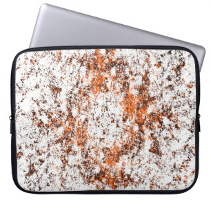 Housse Pour Ordinateur Portable Arrière - plan grunge brun foncé. Noir blanc orang
