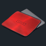 Housse Pour Ordinateur Portable Arrière - plan métallique rouge brillant<br><div class="desc">Elégant tons rouges modernes polie texture métallique imprimé. monogramme facultatif.</div>