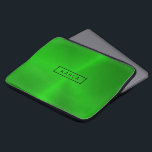 Housse Pour Ordinateur Portable Arrière - plan métallique vert brillant<br><div class="desc">Elégant tons verts modernes polie texture métallique imprimé. monogramme facultatif.</div>