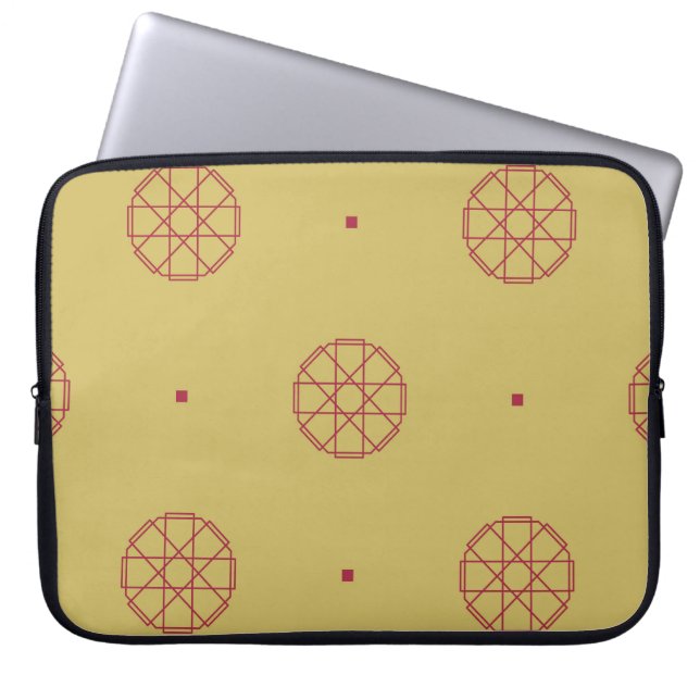 Housse Pour Ordinateur Portable Arrière - plan motif Art déco transparent. abstrai (Devant)