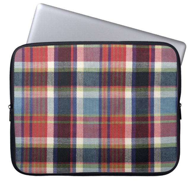 Housse Pour Ordinateur Portable Arrière - plan Textile carré Texture (Devant)